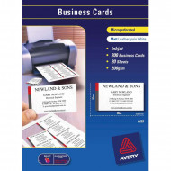 Avery Business Cards Ij39 Leathergrain 200gsm 20 Sheets Inkjet Avery Business Cards Ij39 Leathergrain 200gsm 20 Sheets Inkjet