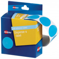 Avery Label Dispenser Dmc24lb Light Blue Round 24mm 500 Pack  Avery Label Dispenser Dmc24lb Light Blue Round 24mm 500 Pack