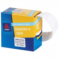 Avery Label Dispenser Dmr2432w 24x32mm White 420 Pack  Avery Label Dispenser Dmr2432w 24x32mm White 420 Pack