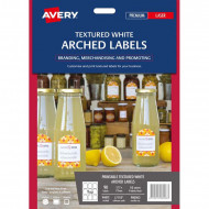 Avery Arched  Textured Labels 10 Sheets 9 Up White 