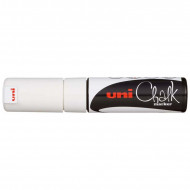 Uni Marker Chalk White Chisel Tip 