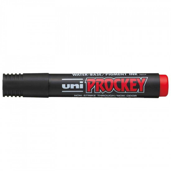 Uni Prockey Permanent Marker 5.7mm Chisel Tip Red PM-126 Uni Prockey Permanent Marker 5.7mm Chisel Tip Red PM-126