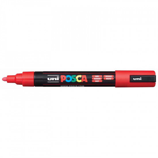 Uni Posca Marker Red 1.8- 2.5mm Medium Hangsell  Uni Posca Marker Red 1.8- 2.5mm Medium Hangsell