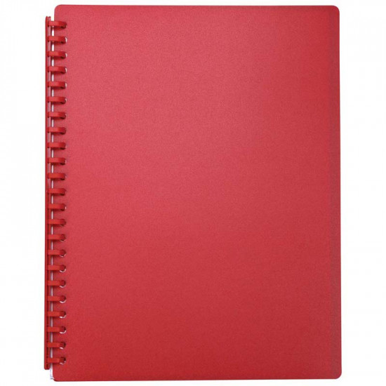 FM Display Book A4 Red Refillable 20 Pocket 
