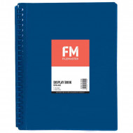 FM Display Book Blue Insert Cover 20 Pocket Refillable  FM Display Book Blue Insert Cover 20 Pocket Refillable