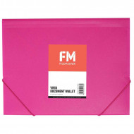 FM Document Wallet Vivid Shocking Pink A4  FM Document Wallet Vivid Shocking Pink A4