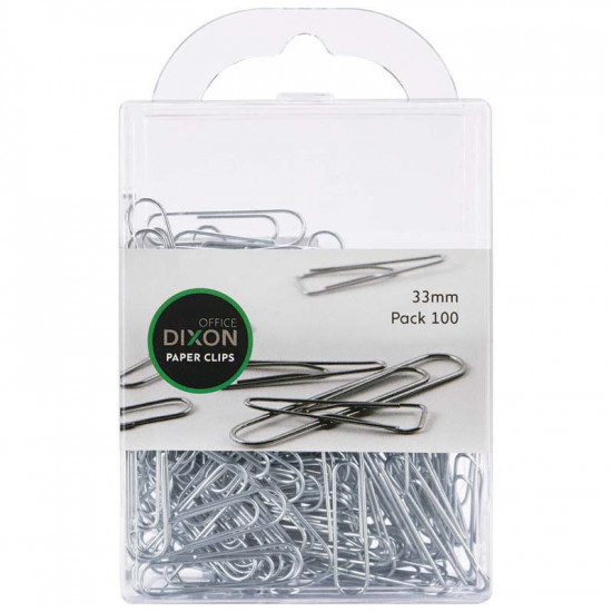 Dixon Paper Clips 33mm Pk 100 Round Dixon Paper Clips 33mm Pk 100 Round