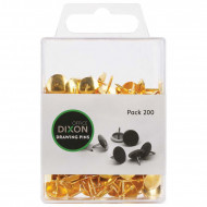 Dixon Drawing Pins Brass No.3 Pack 200  Dixon Drawing Pins Brass No.3 Pack 200