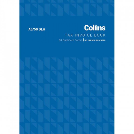 Collins Tax Invoice A6/50dlh Duplicate No Carbon Required  Collins Tax Invoice A6/50dlh Duplicate No Carbon Required