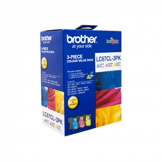 Brother LC67 CMY Colour Pack Brother LC67 CMY Colour Pack