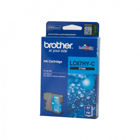 Brother LC67HY High Yield Cyan Ink Cart Brother LC67HY High Yield Cyan Ink Cart