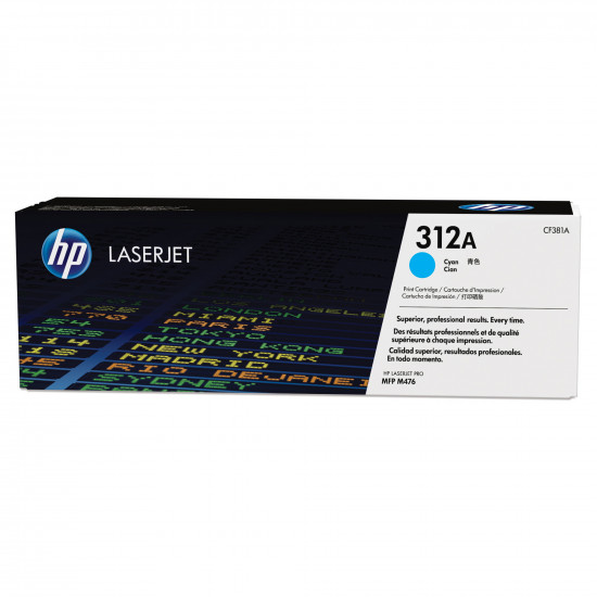 HP 312A Cyan Toner CF381A (2,700 A4 Pages) HP 312A Cyan Toner CF381A (2,700 A4 Pages)