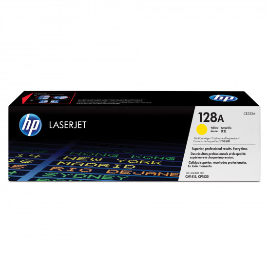 HP #128A Yellow Toner CE322A HP #128A Yellow Toner CE322A