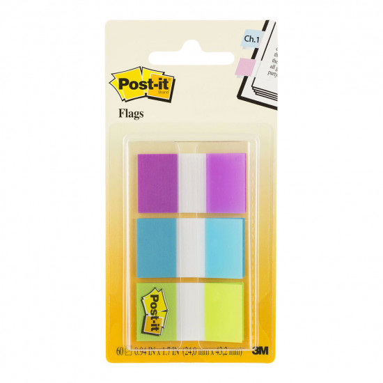 Post-it Flags 680-PBG 25x43mm, Pack of 3 Post-it Flags 680-PBG 25x43mm, Pack of 3