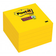 Post-it Super Sticky Notes 654-5SSY 76x76mm Yellow, Pack of 5 Post-it Super Sticky Notes 654-5SSY 76x76mm Yellow, Pack of 5