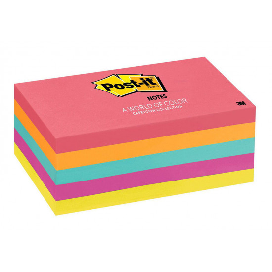 Post-it Notes 655-5PK 76x127mm Cape Town, Pack of 5 Post-it Notes 655-5PK 76x127mm Cape Town, Pack of 5