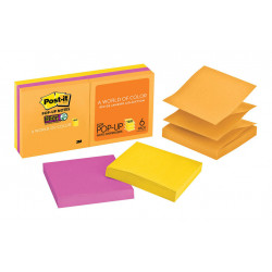 Post-it Super Sticky Pop Up Notes R330-6SSUC 76x76mm Rio, Pack of 6