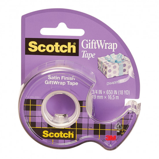 Scotch Gift Wrap Tape 15 19mm x 16.5m on dispenser Scotch Gift Wrap Tape 15 19mm x 16.5m on dispenser