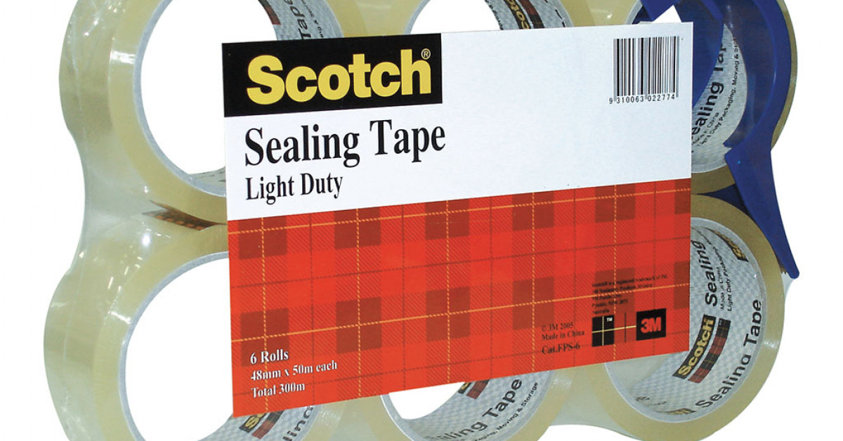 Scotch Sealing Tape FPS6 48mm x 50m Clear Pack of 6 With Dispenser