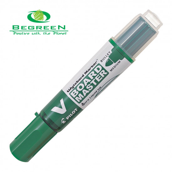 Pilot Marker V Whiteboard Bullet Medium Tip Green (WBMA-VBM-M-G-BG)