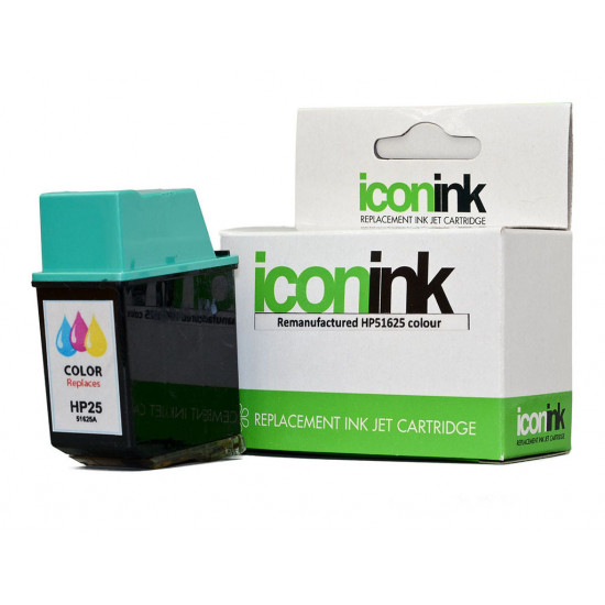 Icon Remanufactured HP 25 TriColour Ink Cartridge (51625AA) Icon Remanufactured HP 25 TriColour Ink Cartridge (51625AA)