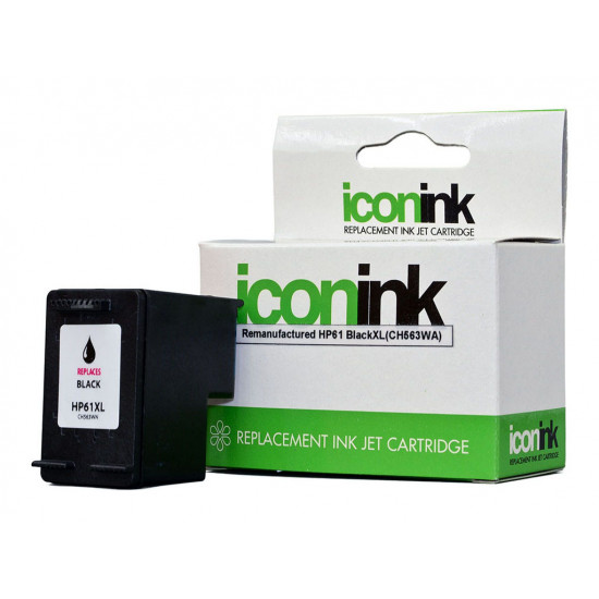Icon Remanufactured HP 61 Black XL Ink Cartridge (CH563WA ) Icon Remanufactured HP 61 Black XL Ink Cartridge (CH563WA )