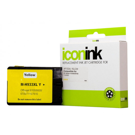 Icon Compatible HP 933 XL Yellow Ink Cartridge (CN056AA Icon Compatible HP 933 XL Yellow Ink Cartridge (CN056AA