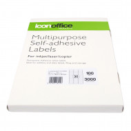 BEST BUY  Icon A4 Multipurpose Adhesive Labels 30 Per Sheet 70 x 29.7mm, Pack of 100 Inkjet  / Laser / Copier 30up  BEST BUY  Icon A4 Multipurpose Adhesive Labels 30 Per Sheet 70 x 29.7mm, Pack of 100 Inkjet  / Laser / Copier 30up